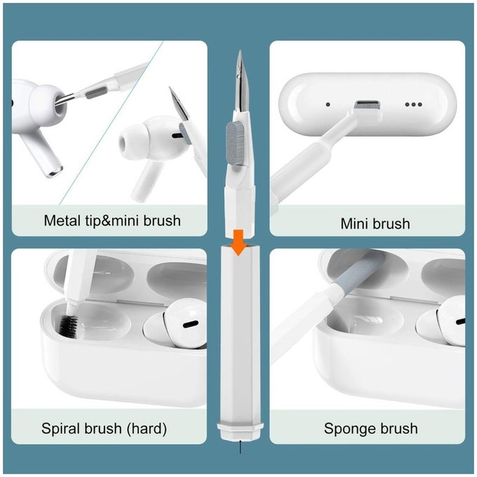 Kit de nettoyage CS01 20 en 1 pour appareils électroniques, blanc, Tech-Protect