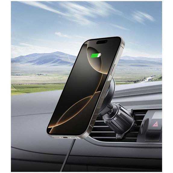 Support voiture MM15W-V4 Magnetic MagSafe Dashboard & Vent 15W, noire, Tech-Protect
