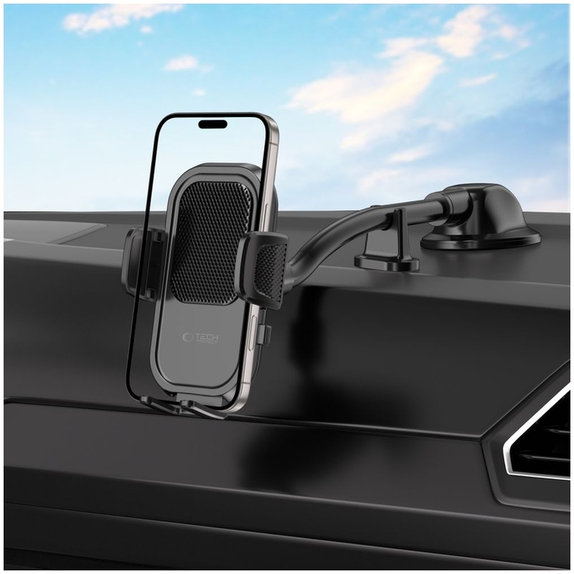 Support voiture V8 Universal Long Arm Dashboard & Windshield, noire, Tech-Protect