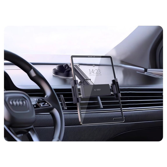 Support voiture V4 Universal Windshield & Dashboard for Tablet, noire, Tech-Protect