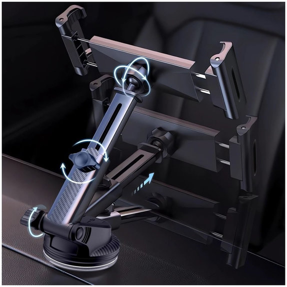 Support voiture V4 Universal Windshield & Dashboard for Tablet, noire, Tech-Protect