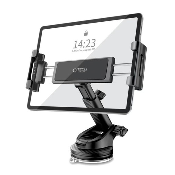 Support voiture V4 Universal Windshield & Dashboard for Tablet, noire, Tech-Protect