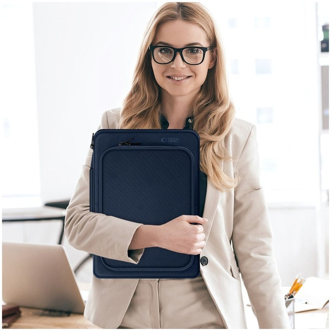 Housse pour ordinateur portable Basic Bag 15-16, Navy Blue, Tech-Protect