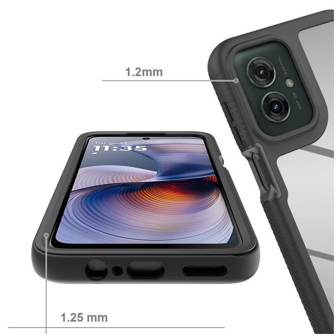 Coque Defense pour Motorola Moto G15 / G15 Power / G17 / G17 Power / G05 / E15, noire, Tech-Protect