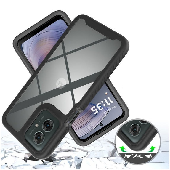 Coque Defense pour Motorola Moto G15 / G15 Power / G17 / G17 Power / G05 / E15, noire, Tech-Protect