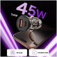 Chargeur voiture CC01 2-PORT PD 45W / QC3.0, noire, Tech-Protect