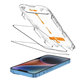 Verre trempé Quick Set+ 2-PACK pour iPhone 13 / 13 Pro / 14 / 16E / 17E, noire, Tech-Protect