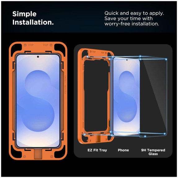 Verre trempé Quick Set+ 2-PACK pour Samsung S24 / S25, transparente, Tech-Protect