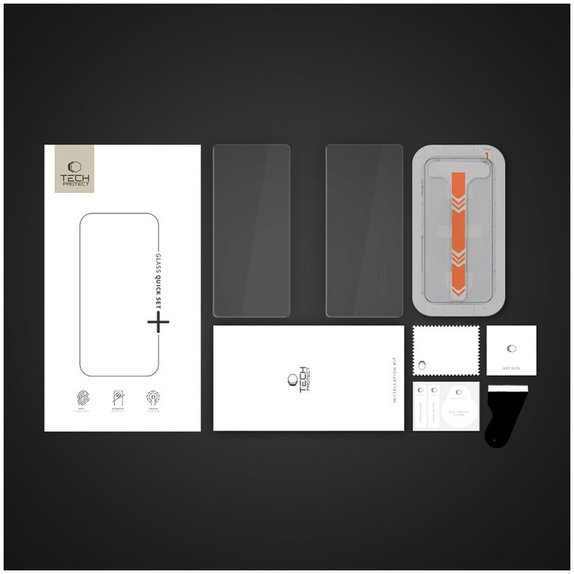 Verre trempé Quick Set+ 2-PACK pour Samsung S24 / S25, transparente, Tech-Protect