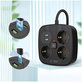 Chargeur secteur PCS3X4 Power Strip 2 USB & 2 USB-C & 3 Socket 200cm, noire, Tech-Protect