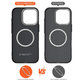 Coque Ion Carbon MagSafe pour Samsung S25 Ultra, noire/argentée, Tech-Protect