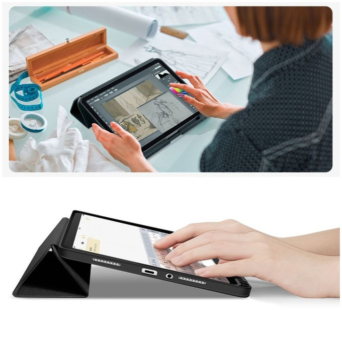 Coque Sc Pen pour Xiaomi Redmi Pad 2 11.0, noire, Tech-Protect