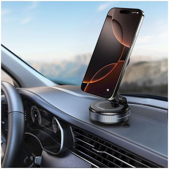 Support voiture N60 Magnetic MagSafe Windshield & Dashboard, noire, Tech-Protect