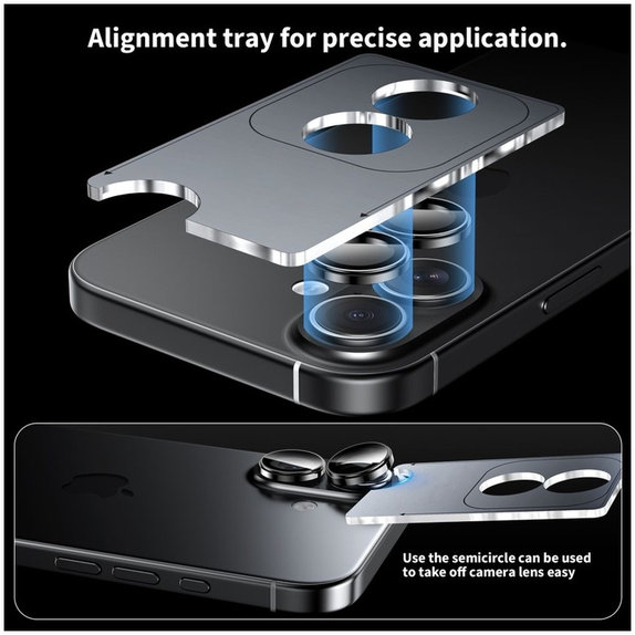 Protection caméra Camring Fit+ pour iPhone 16 / 16 Plus / 17, transparente, Tech-Protect