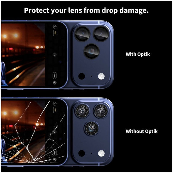 Protection caméra Camring Fit+ pour iPhone 14 Pro / Max / 15 Pro / Max / 16 Pro / Max / 17 Pro / Max, transparente, Tech-Protect