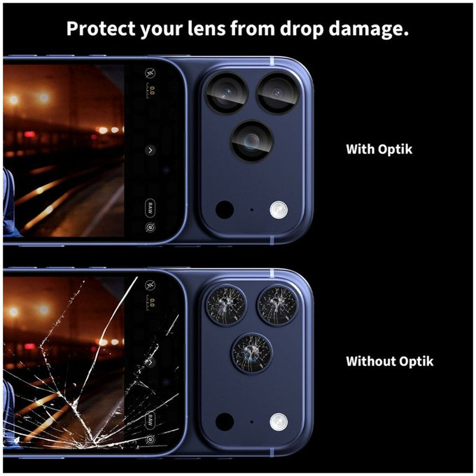 Protection caméra Camring Fit+ pour iPhone 14 Pro / Max / 15 Pro / Max / 16 Pro / Max / 17 Pro / Max, transparente, Tech-Protect