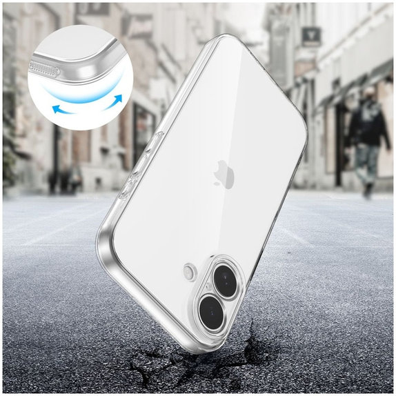 Coque de protection FlexAir pour iPhone 17, číre, Tech-Protect