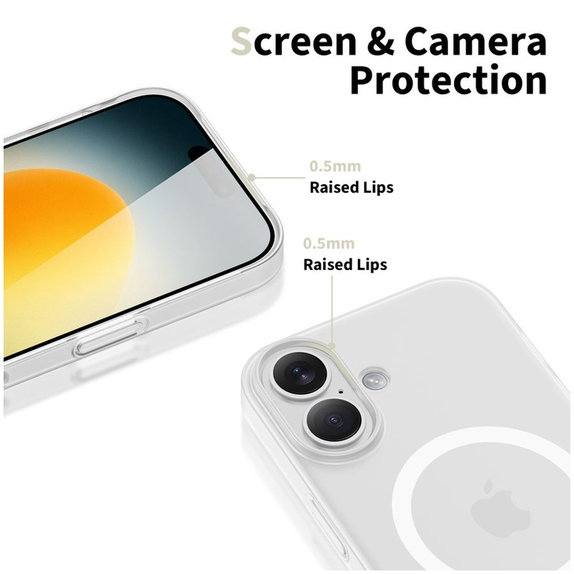 Coque MagSlim MagSafe pour iPhone 17, Matte/White, Tech-Protect