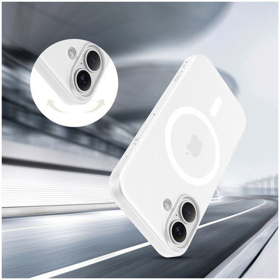 Coque MagSlim MagSafe pour iPhone 17, Matte/White, Tech-Protect