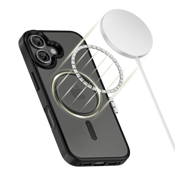 Coque MagMat MagSafe pour iPhone 17, Matte Black, Tech-Protect