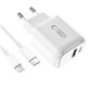 Chargeur secteur NCA20 2-PORT PD 20W / QC3.0 + Lightning Cable, blanche, Tech-Protect