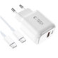 Chargeur secteur NCA20 2-PORT PD 20W / QC3.0 + USB-C Cable, blanche, Tech-Protect