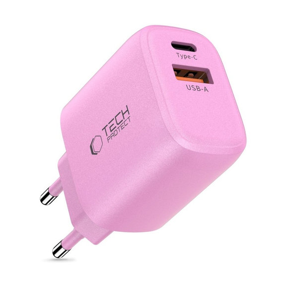 Chargeur secteur NCA20 2-PORT PD 20W / QC3.0, Baby Pink, Tech-Protect