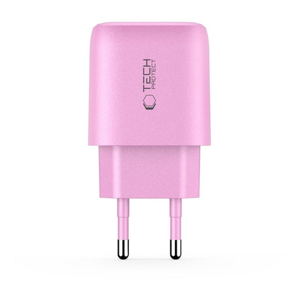 Chargeur secteur NCA20 2-PORT PD 20W / QC3.0, Baby Pink, Tech-Protect