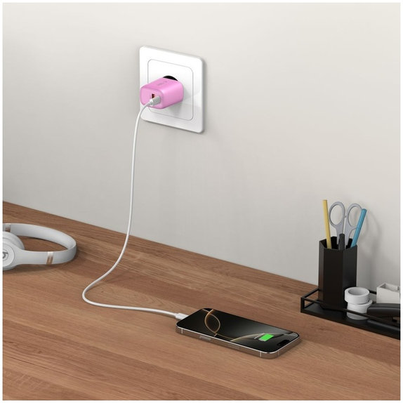 Chargeur secteur NCA20 2-PORT PD 20W / QC3.0, Baby Pink, Tech-Protect