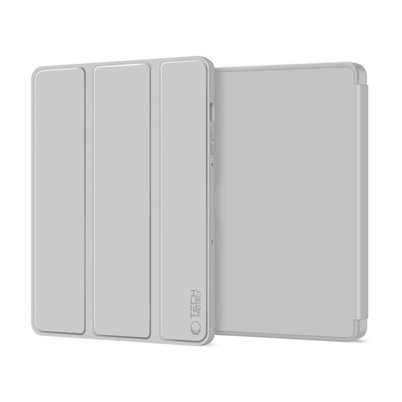 Coque Sc Pen pour Samsung Tab S9 11.0 / S9 FE / S10 FE / S10 Lite 10.9 X710 / X716B / X510 / X516B / X520 / X526 / X400 / X406B, grise, Tech-Protect