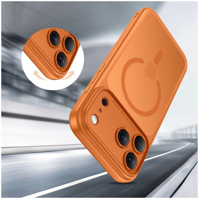 Coque MagPeak MagSafe CC pour iPhone 17 Pro, Matte Cosmic Orange, Tech-Protect