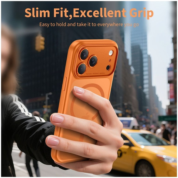 Coque MagPeak MagSafe CC pour iPhone 17 Pro Max, Matte Cosmic Orange, Tech-Protect