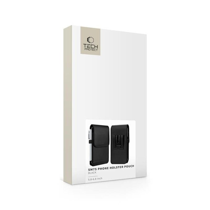 Étui universel pour téléphone SM75 5.8-6.8 Inch, noir, Tech-Protect