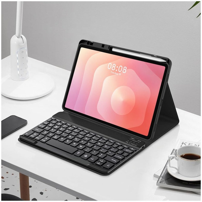 Coque Sc Pen + Keyboard pour Samsung Tab S11 11.0 X730 / X736B, noire, Tech-Protect