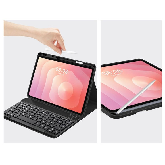 Coque Sc Pen + Keyboard pour Samsung Tab S11 11.0 X730 / X736B, noire, Tech-Protect