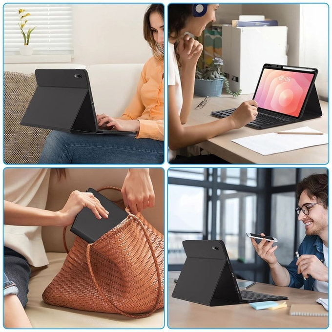 Coque Sc Pen + Keyboard pour Samsung Tab S11 11.0 X730 / X736B, noire, Tech-Protect