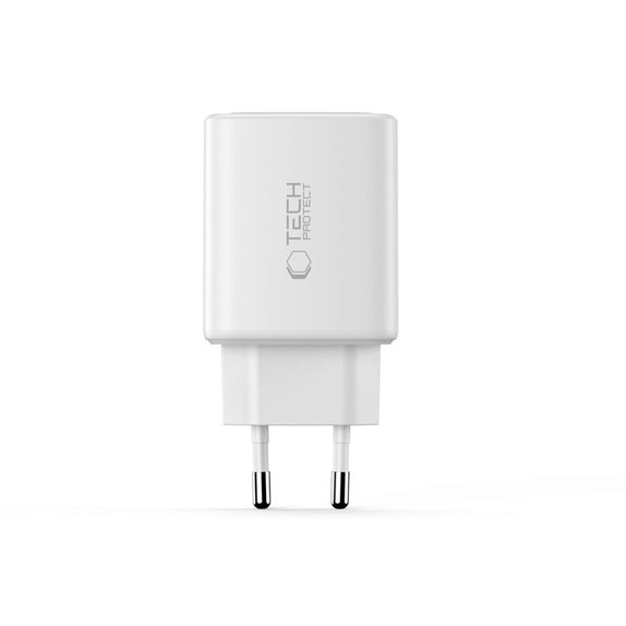 Chargeur secteur NCA65W-GAN 3-PORT PD 65W / QC3.0, blanche, Tech-Protect