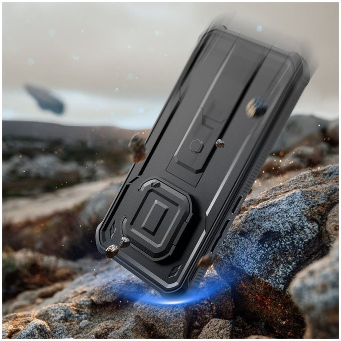 Coque Kevlar Cam+ avec 2 cadres avant pour Xiaomi Redmi Note 15 Pro 5G, noir, Tech-Protect