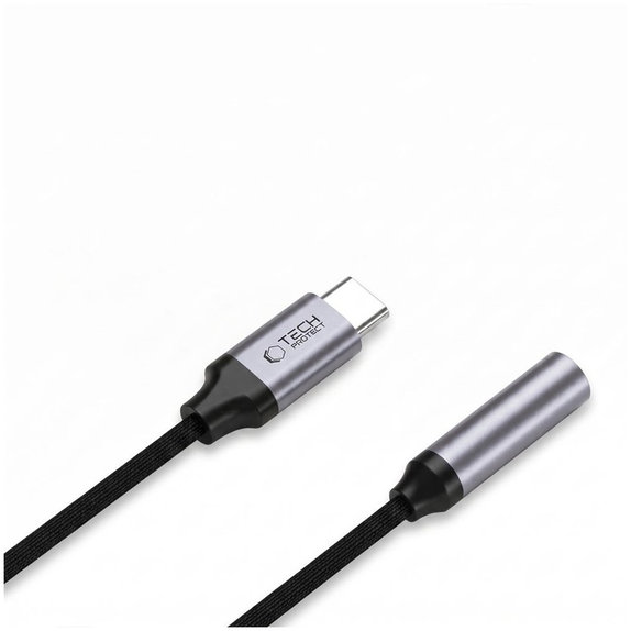 Adaptateur Ultraboost USB-C To Mini Jack 3.5MM DAC, Iron Grey, Tech-Protect