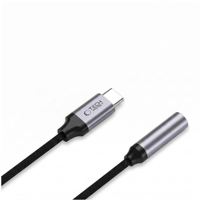 Adaptateur Ultraboost USB-C To Mini Jack 3.5MM DAC, Iron Grey, Tech-Protect