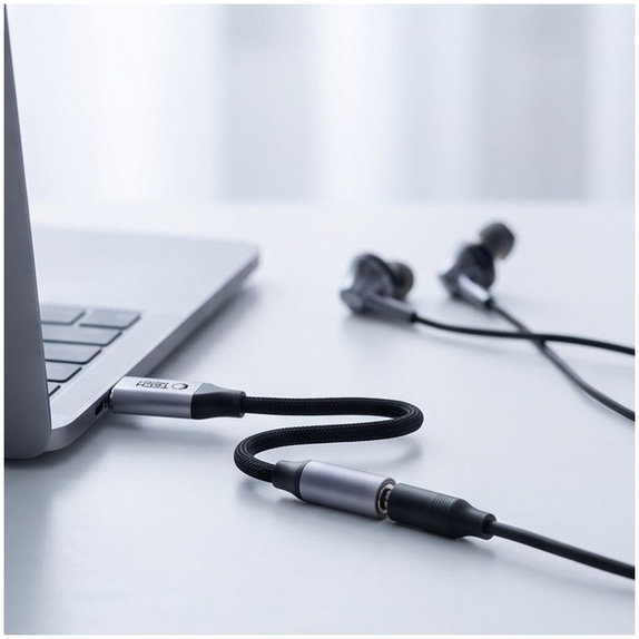 Adaptateur Ultraboost USB-C To Mini Jack 3.5MM DAC, Iron Grey, Tech-Protect