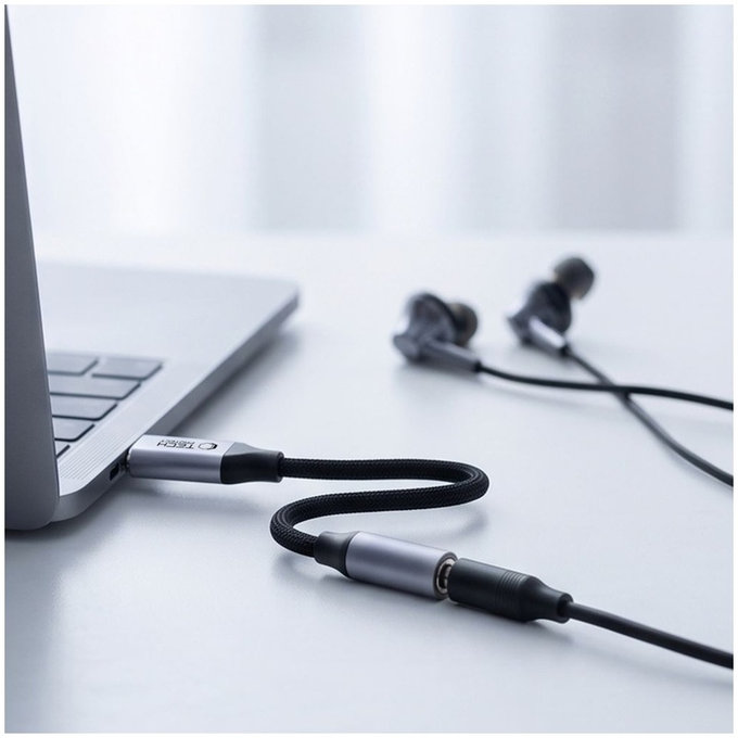 Adaptateur Ultraboost USB-C To Mini Jack 3.5MM DAC, Iron Grey, Tech-Protect