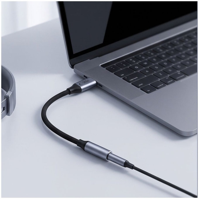 Adaptateur Ultraboost USB-C To Mini Jack 3.5MM DAC, Iron Grey, Tech-Protect