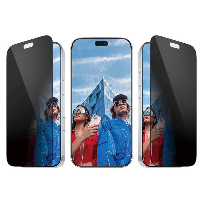 Verre trempé UWF 2-Way Privacy avec applicateur pour iPhone 18 Pro, Noir, PanzerGlass