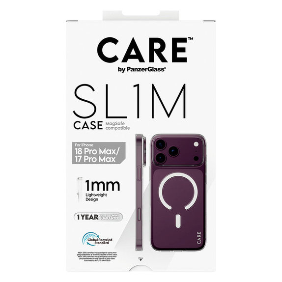 Étui SL1M avec MagSAFE pour iPhone 18 Pro Max/17 Pro Max/16e, Transparent, PanzerGlass