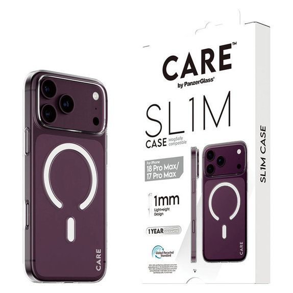 Étui SL1M avec MagSAFE pour iPhone 18 Pro Max/17 Pro Max/16e, Transparent, PanzerGlass