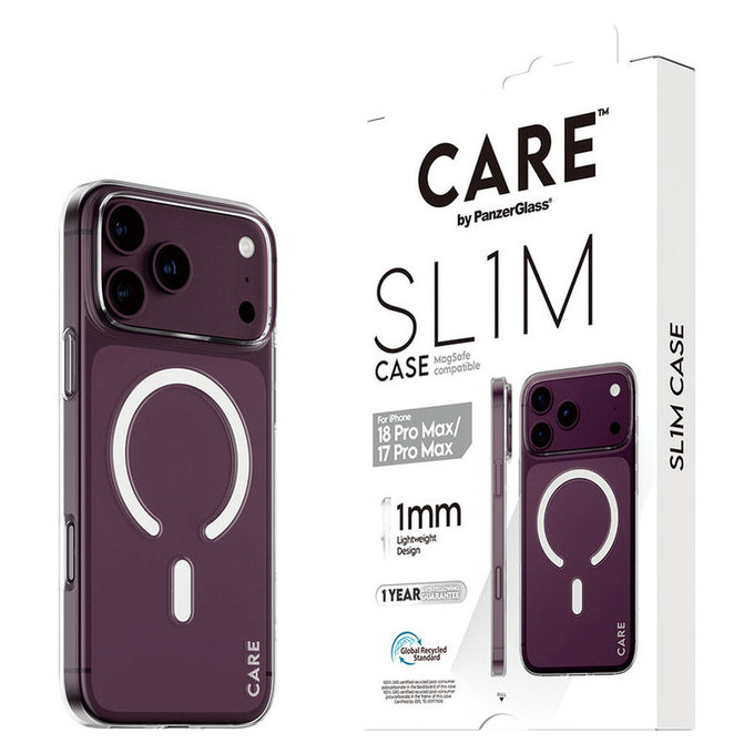 Étui SL1M avec MagSAFE pour iPhone 18 Pro Max/17 Pro Max/16e, Transparent, PanzerGlass