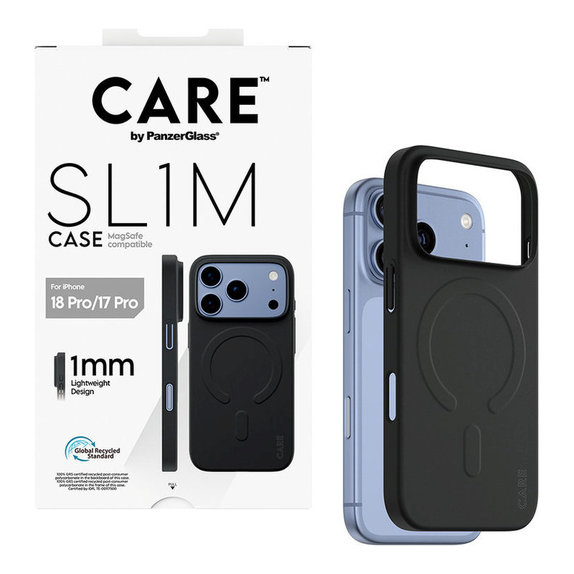 Étui SL1M avec MagSAFE pour iPhone 18 Pro/17 Pro/16e, Noir, PanzerGlass