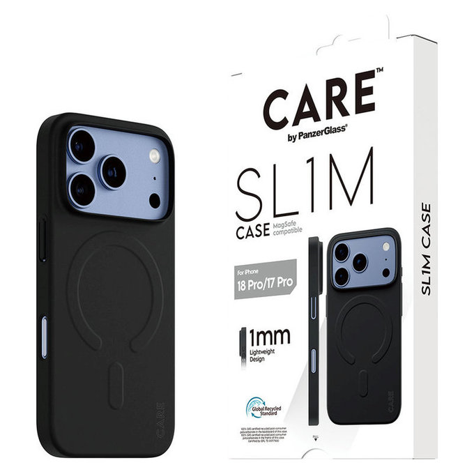 Étui SL1M avec MagSAFE pour iPhone 18 Pro/17 Pro/16e, Noir, PanzerGlass