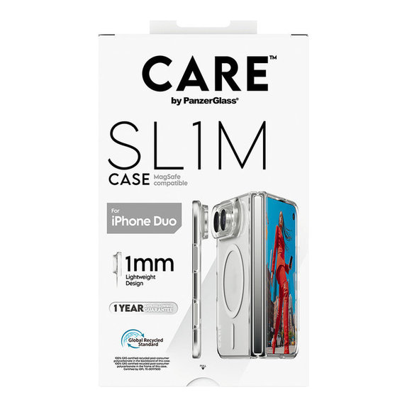 Coque SL1M avec MagSafe pour iPhone Duo, Transparente, PanzerGlass